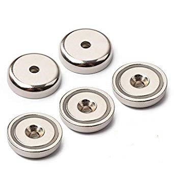 Channel Magnet Assemblies, Magnetic Assemblies, Neodymium Pot Magnets, Countersunk NdFeB Mounting Magnets, Countersunk Holding Magnet, Cup Magnets with Countersink Hole