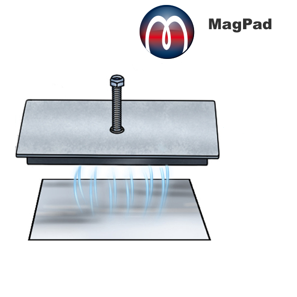 Magnetplatte Magnet-System 79 mm x 53 mm x 12 mm mit Gewinde M6 - Haftkraft 10 kg